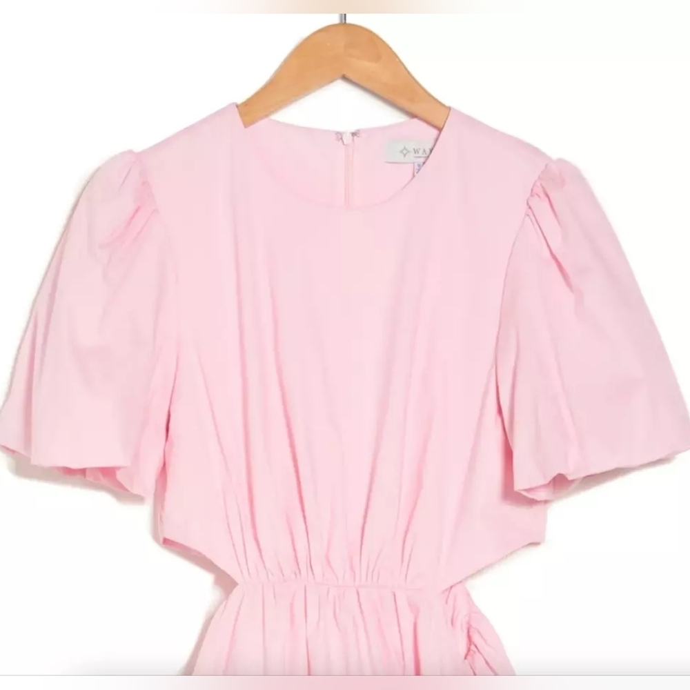 WAYF Puff Sleeve Side Cutout Minidress NWOT - Picture 3 of 16